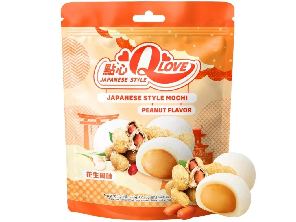 Sachet de mochi traditionnel aux cacahuètes QLove 120 g